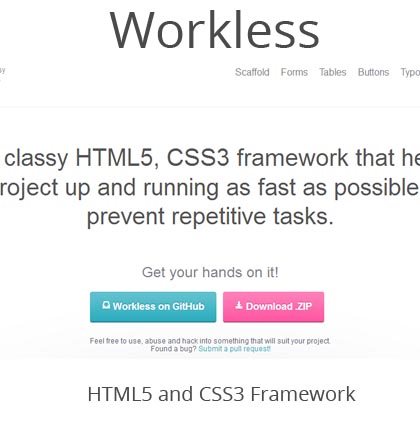 workless html5 and css3 framework