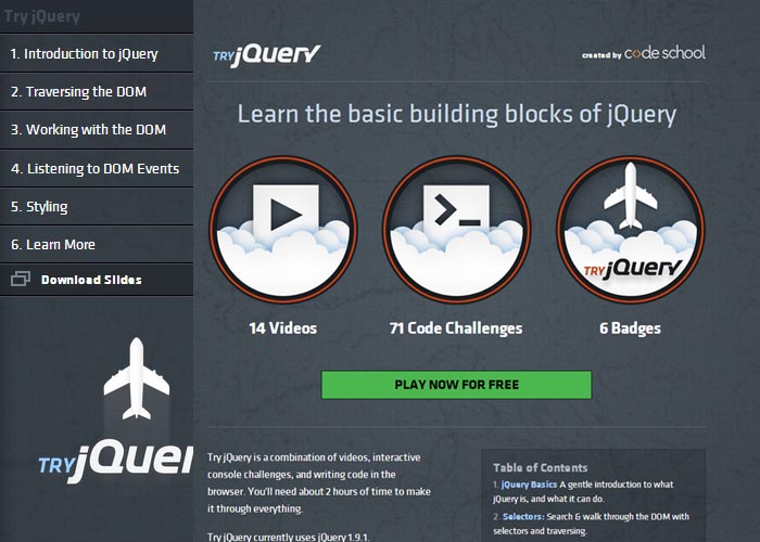 learn jquery with try.jquery,com