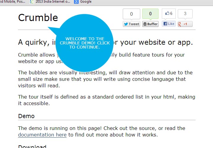 crumble web page guide creator