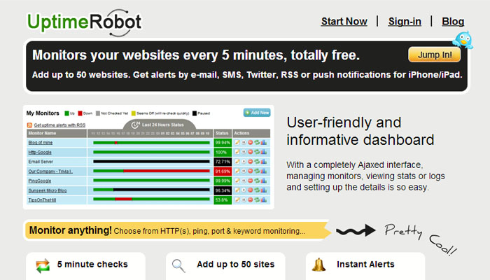 vrachtauto leef ermee Herdenkings Monitor your website uptime with uptime robots for free - WebAnaya Blog