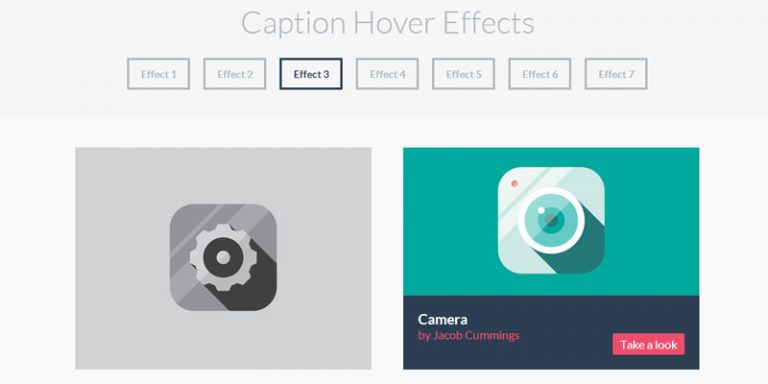 Caption hover effects