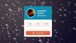 Twitter Profile Widget by Durgesh Gupta