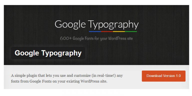 Wordpress Google web fonts plugin