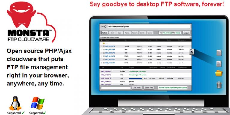 Monsta FTP: Free open source web based FTP client