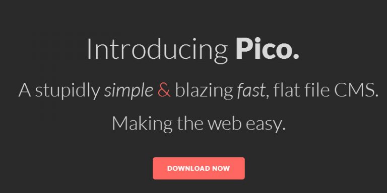 Pico an Open Source CMS
