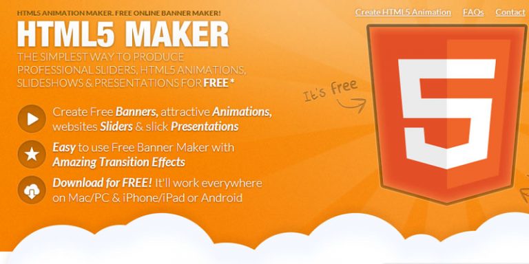 Create HTML5 animation easily with html5maker.com