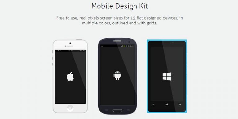 Download 15 free mobile design kit PSD