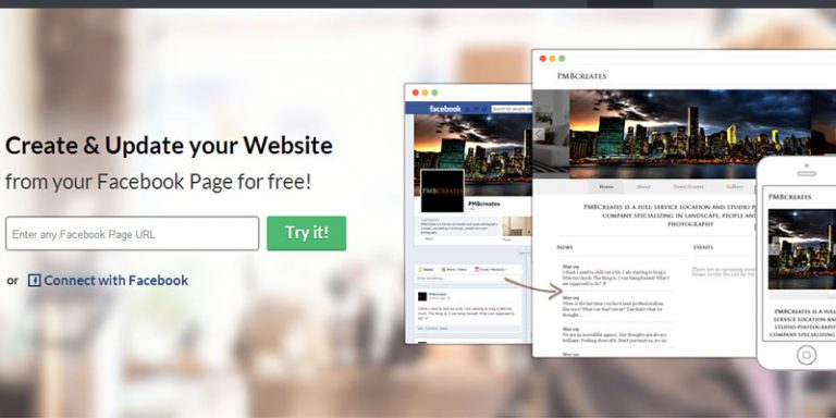 Turn your Facebook page into website with Pagevamp.com