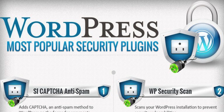 Awesome infographic depicting Wordpress most popular security plugins