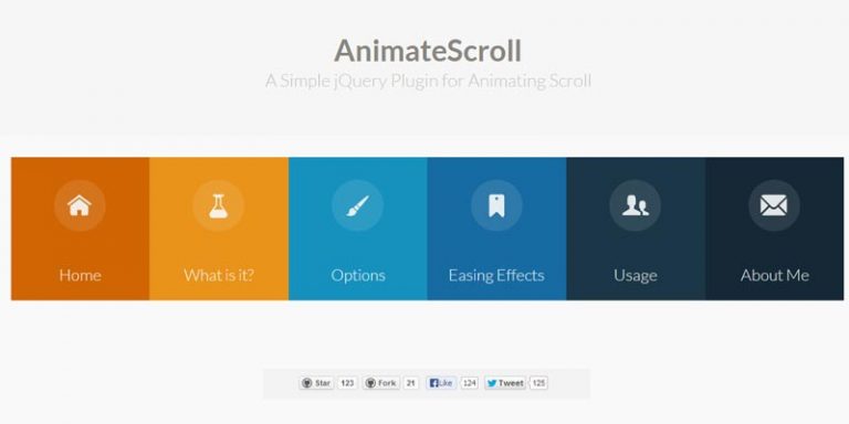 Animatescroll a jquery plugin to scroll to any part of a webpage