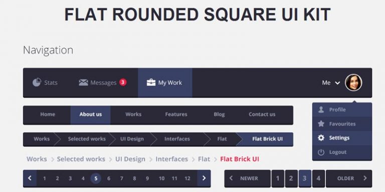 Download square ui kit for free