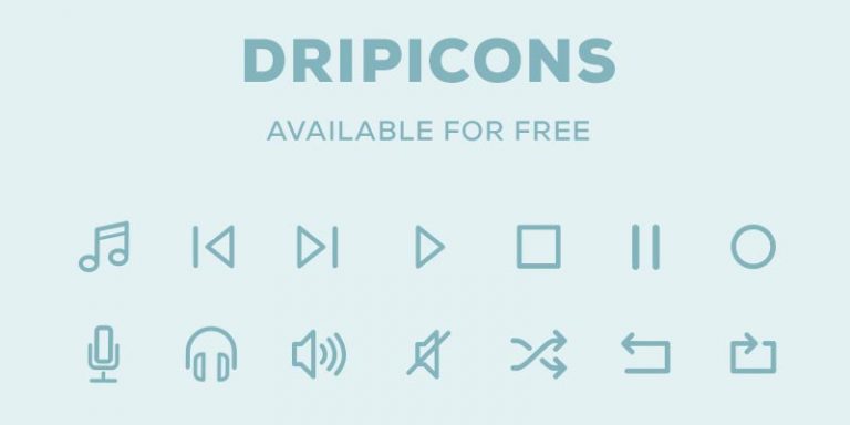 Dripicons: Free set of 84 vector icons created by Fontastic