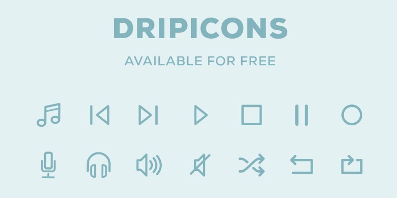 Dripicons: Free set of 84 vector icons created by Fontastic
