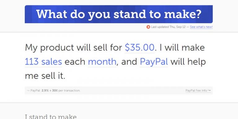 Calculate potential online earnings with standtomake.com