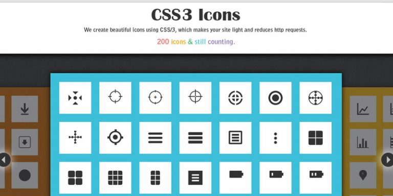 Get over 200+ CSS3 icons created by UIPlayground.in