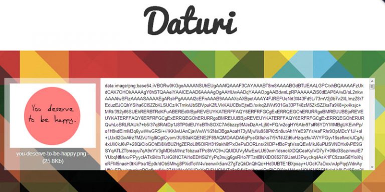 Daturi: Convert any image to Base64 quickly and easily