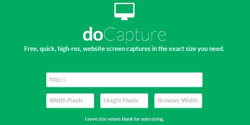 doCapture: An awesome way to capture web page screenshot