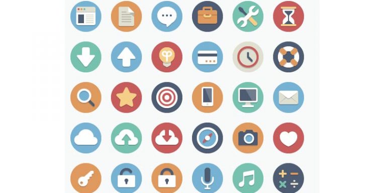 Download 180 free flat beautiful icons from elegant themes