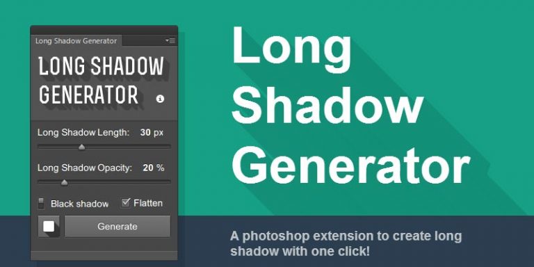 Long Shadow Generator: Free Photoshop extension to generate long shadow effect