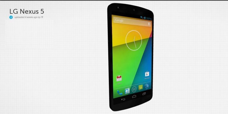 First look of Nexus 5 checkout in 3D view