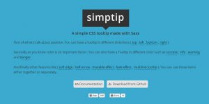 Simptip: A simple tooltip solution created with Sass