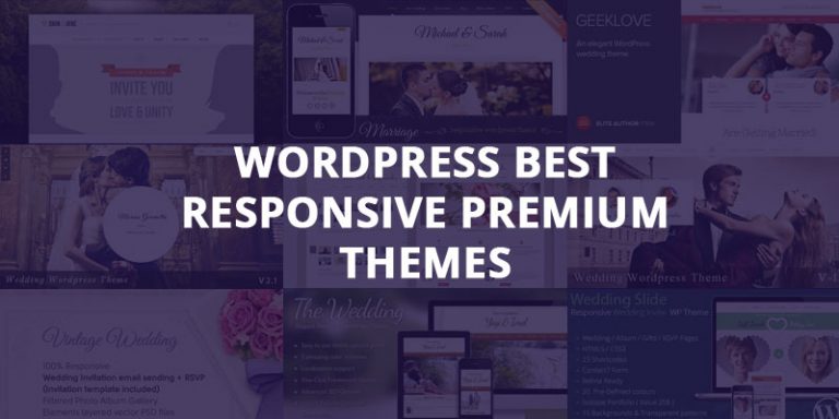 Wordpress best and most popular wedding premium themes