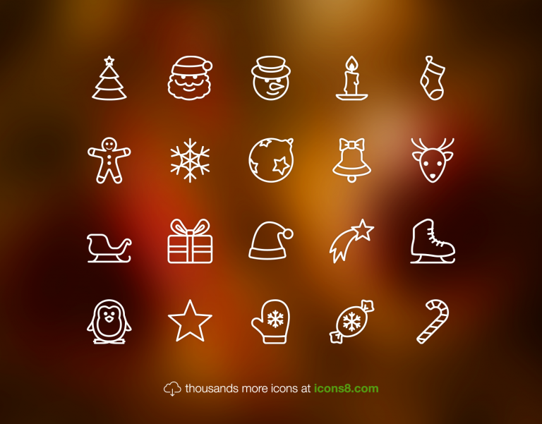 Free flat Christmas icons for all platforms by icon8.com