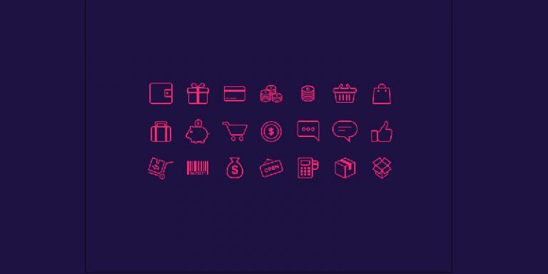 Free e-commerce icons by dribble in psd format