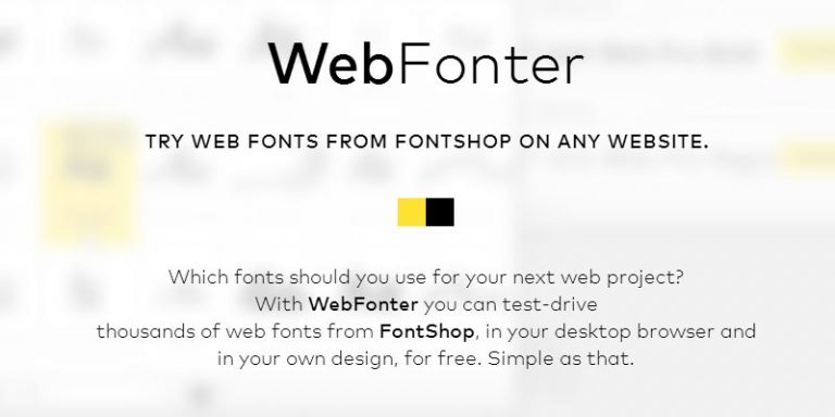 Webfonter by Fontshop.com: To see real-time preview of fonts on web page