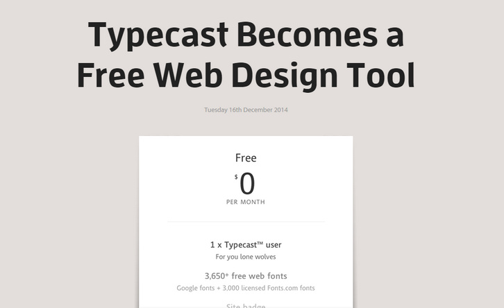 Tyecast free typography tool