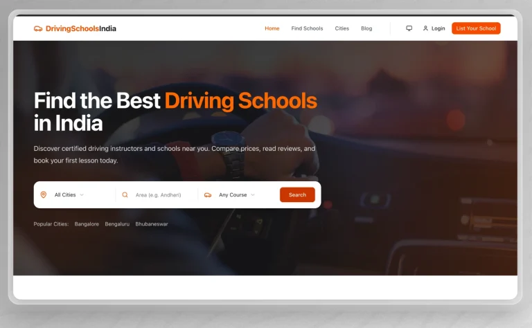 DrivingSchoolsIndia.com